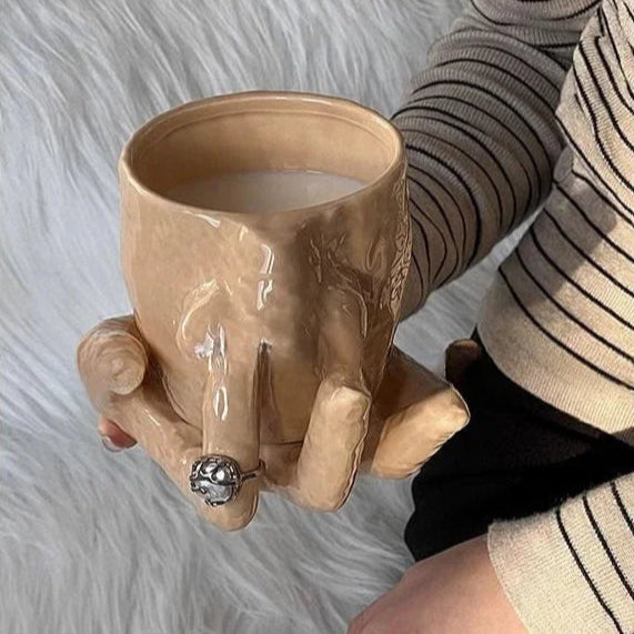 Picking nose mug